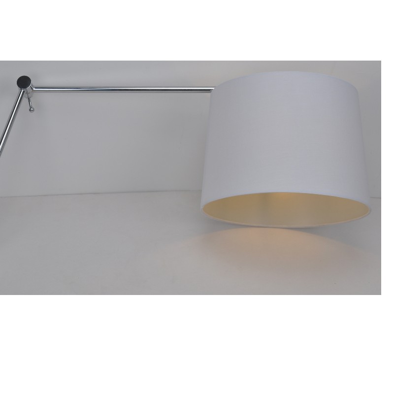 Настенный светильник с тканевым абажуром, длинный кронштейн с регулируемой функцией